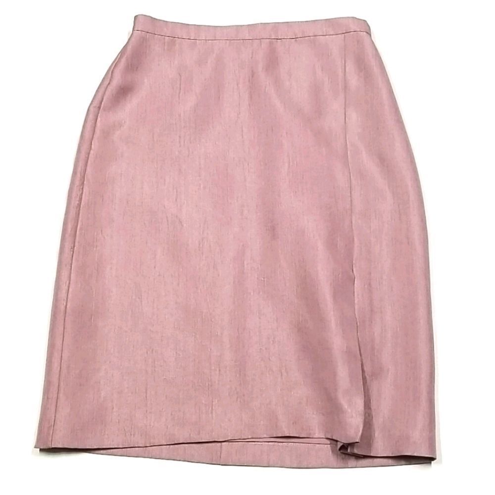 Bantry Bay Skirt Women's Size 8 Rear Zipper Side Slit liner Waist elastic Pink